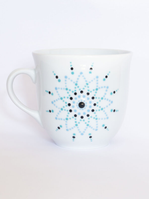 Ručně malovaný hrneček, porcelánový