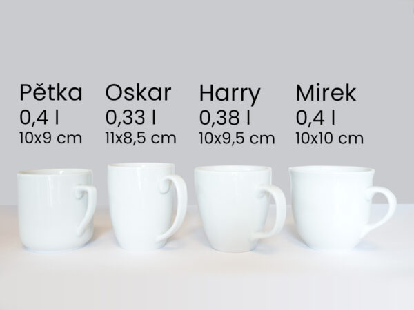 Porcelánové hrnečky Mix