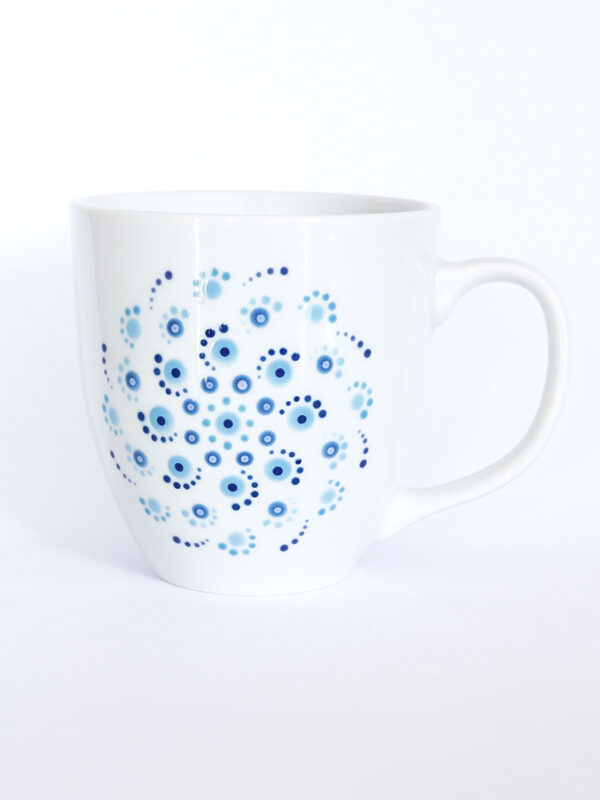 Porcelánový hrnek Harry s modrým vzorem, ručně malovaný