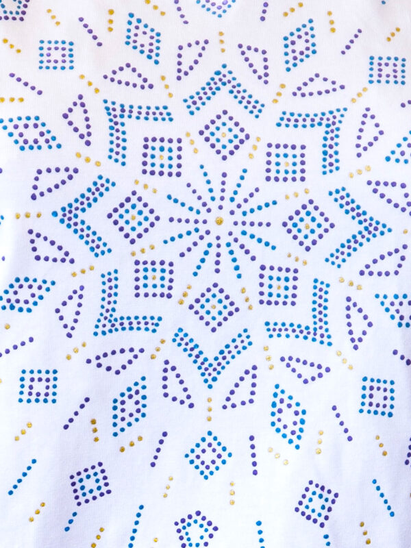 Fialovo zlatá mandala